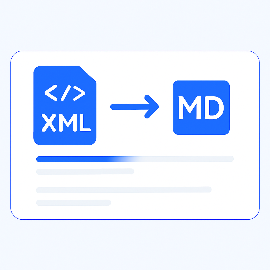 Convert XML to Markdown